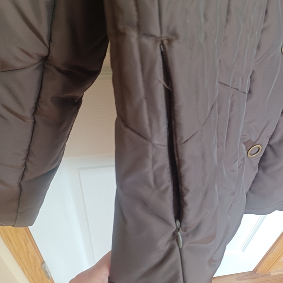 DANA BUCHMAN FITTED WINTER COAT SIZE MEDIUM BROWN - Picture 5 of 12